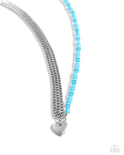 Load image into Gallery viewer, Paparazzi - Squared Sweetheart - Blue Necklace