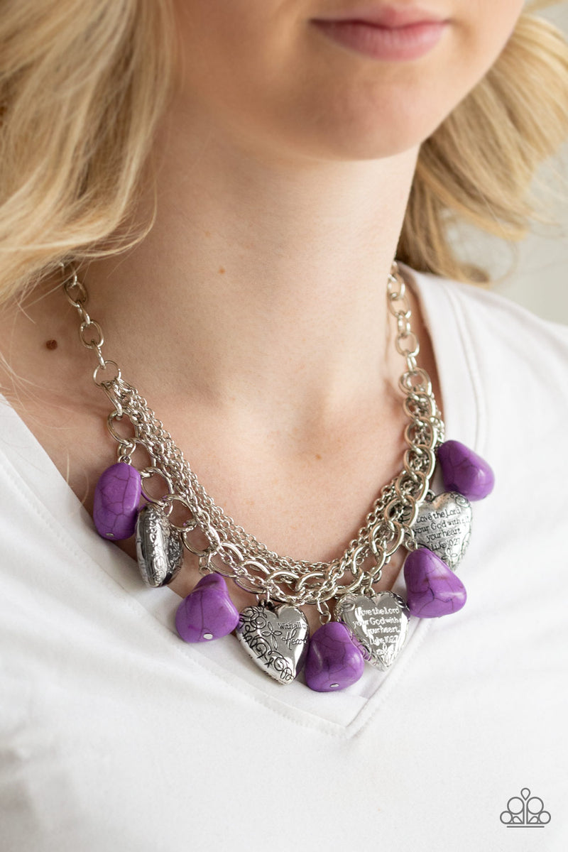 Change of heart blue necklace paparazzi hotsell