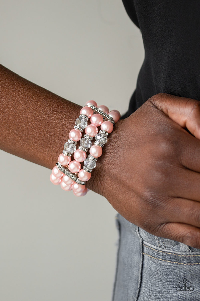 Paparazzi Undeniably Dapper Pink Bracelet Fashion Fabulous Jewelry