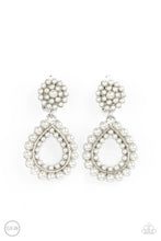 Load image into Gallery viewer, Paparazzi Paparazzi  - Discerning Droplets - White Clip-On Earrings Earrings