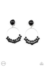 Load image into Gallery viewer, Paparazzi Paparazzi - Cabaret Charm - Black Clip On Earrings Earrings