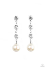 Load image into Gallery viewer, Paparazzi Paparazzi - Yacht Scene - White Pearl Rhinestone -Earrings Earrings