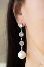 Load image into Gallery viewer, Paparazzi Paparazzi - Yacht Scene - White Pearl Rhinestone -Earrings Earrings