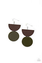 Load image into Gallery viewer, Paparazzi Paparazzi - Beach Bistro - Green Wood Earrings Earrings