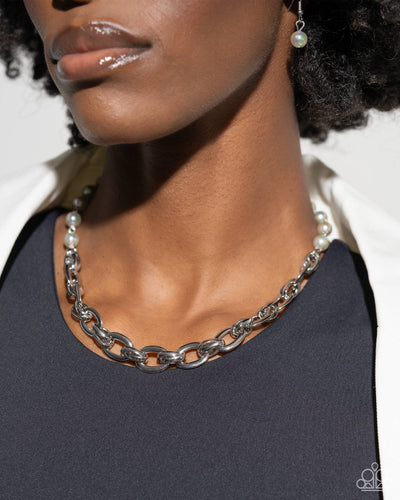Paparazzi - Dual Daydream - Silver Necklace