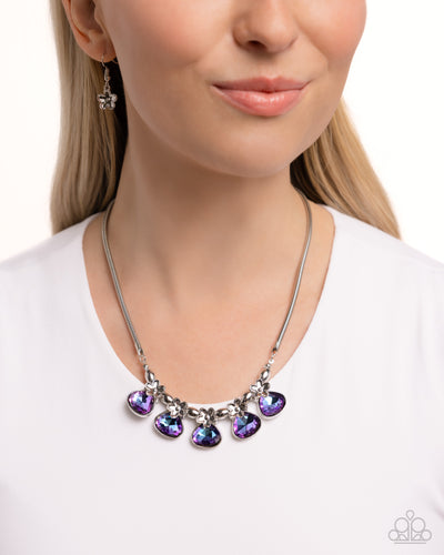 Paparazzi - Teardrop Tribute - Purple Necklace