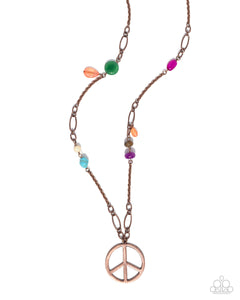 Paparazzi - Peaceful Playtime - Copper Necklace