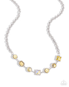 Paparazzi - Bejeweled Bravado - Yellow Necklace