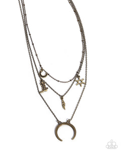 Paparazzi - Saloon Sass - Brass Necklace