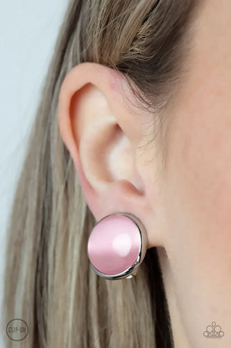 Paparazzi - Cool Pools Pink Earrings