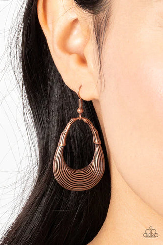 Paparazzi - Terra Timber - Copper Earrings