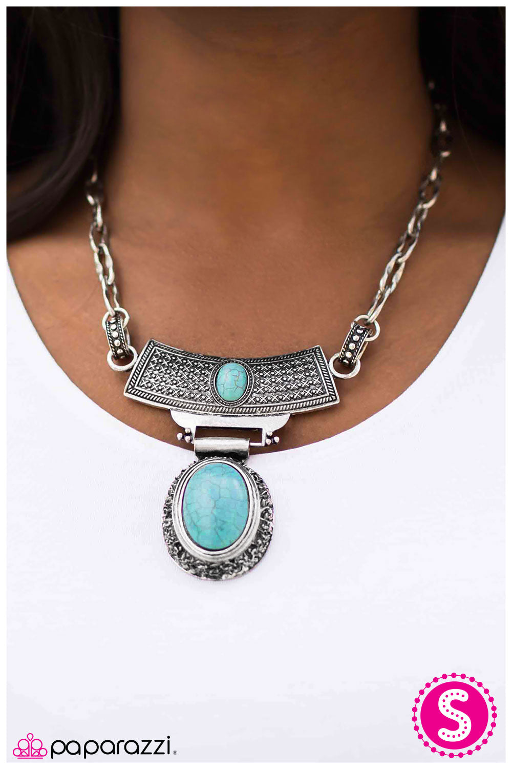 Dressed To EMPRESS -Blue Necklace - Paparazzi Accessories - Paparazzi Accessories