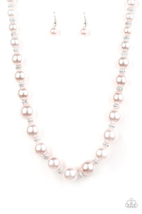 Uptown Heiress - Paparazzi Pink Pearl Necklace - Paparazzi Accessories