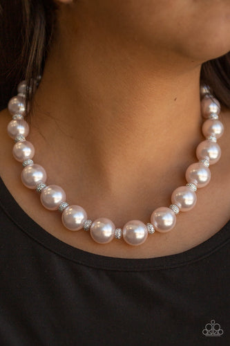 Uptown Heiress - Paparazzi Pink Pearl Necklace - Paparazzi Accessories