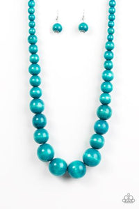 Paparazzi - Effortlessly Everglades - Black Wood Necklace - Paparazzi Accessories