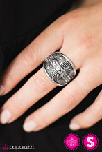 Load image into Gallery viewer, A glistening Silver band with tribal patterns - Paparazzi Accessories A glistening silver band is etched in geometric and tribal patterns for an indigenous inspired style. 