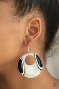 HAUTE Topic -Black and White Earrings  - Paparazzi Accessories - Paparazzi Accessories