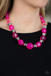 Paparazzi -Dine And Dash - Pink Necklace - Paparazzi Accessories