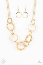 Load image into Gallery viewer, Paparazzi  Jump Into The Ring - Gold Necklace - Paparazzi Accessories