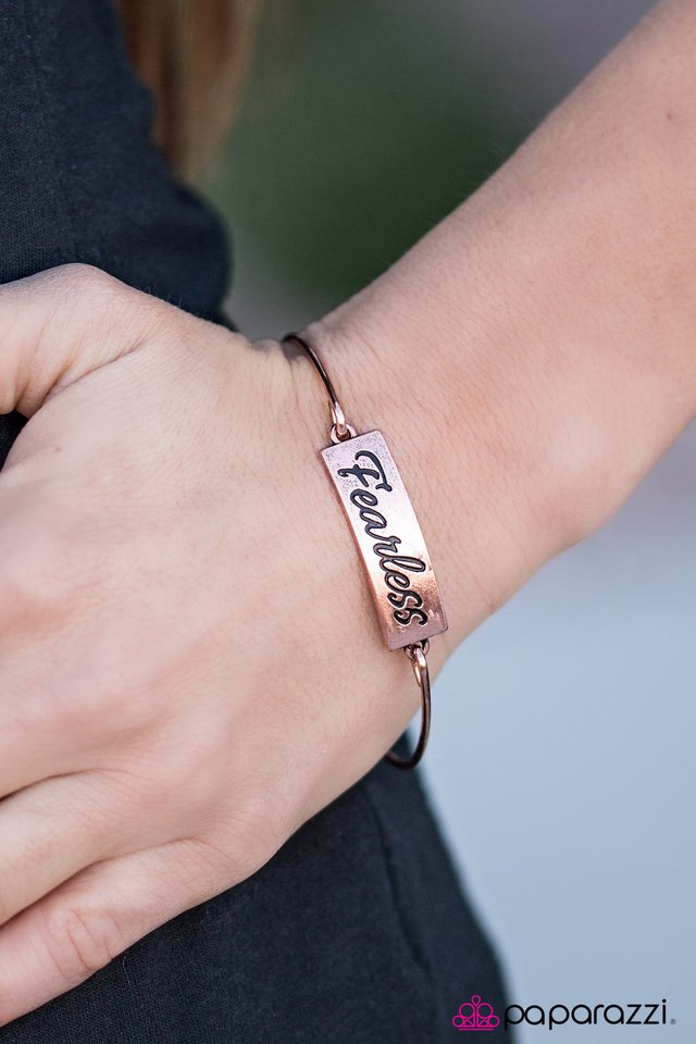 Paparazzi - Live Fearlessly - Copper Bracelet - Paparazzi Accessories