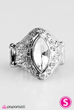 Load image into Gallery viewer, Boss Up! - White Rhinestone Ring - Paparazzi Accessories - Paparazzi Accessories
