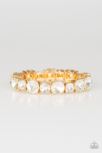Born to Bedazzle - Gold Bracelet - Paparazzi Accessories - Paparazzi Accessories