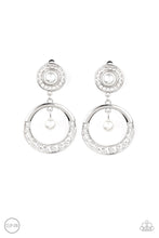 Load image into Gallery viewer, Royal Revival - Paparazzi White Clip-On Earrings - Paparazzi Accessories
