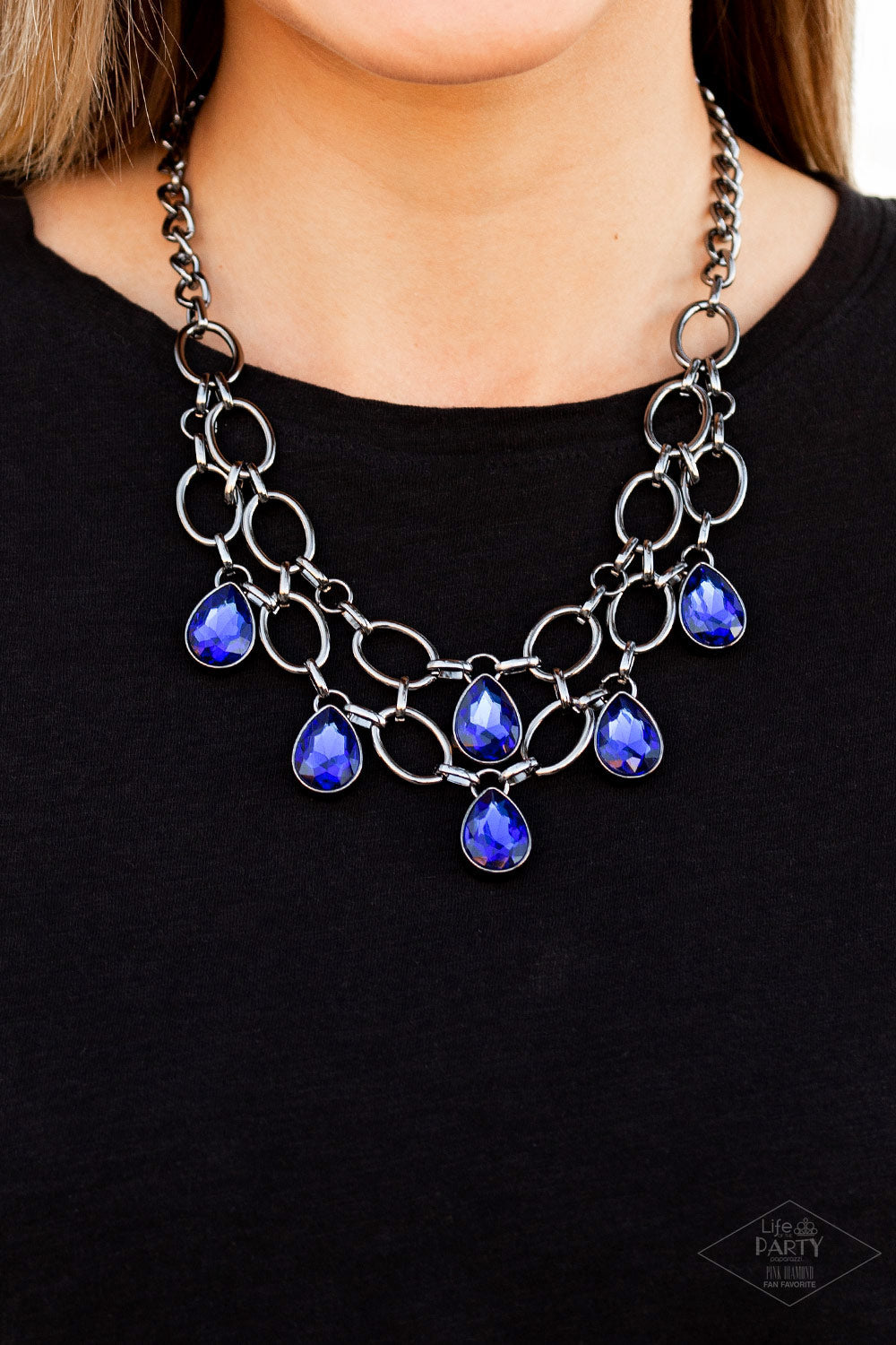 Paparazzi - Show Stopping Shimmer- Blue Necklace 