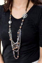 Load image into Gallery viewer, All the Trimmings Brown Pearl Necklace -  Paparazzi Accessories - Paparazzi Accessories