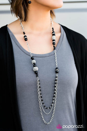 Enmeshed In Elegance - Black Necklace - Paparazzi Accessories - Paparazzi Accessories