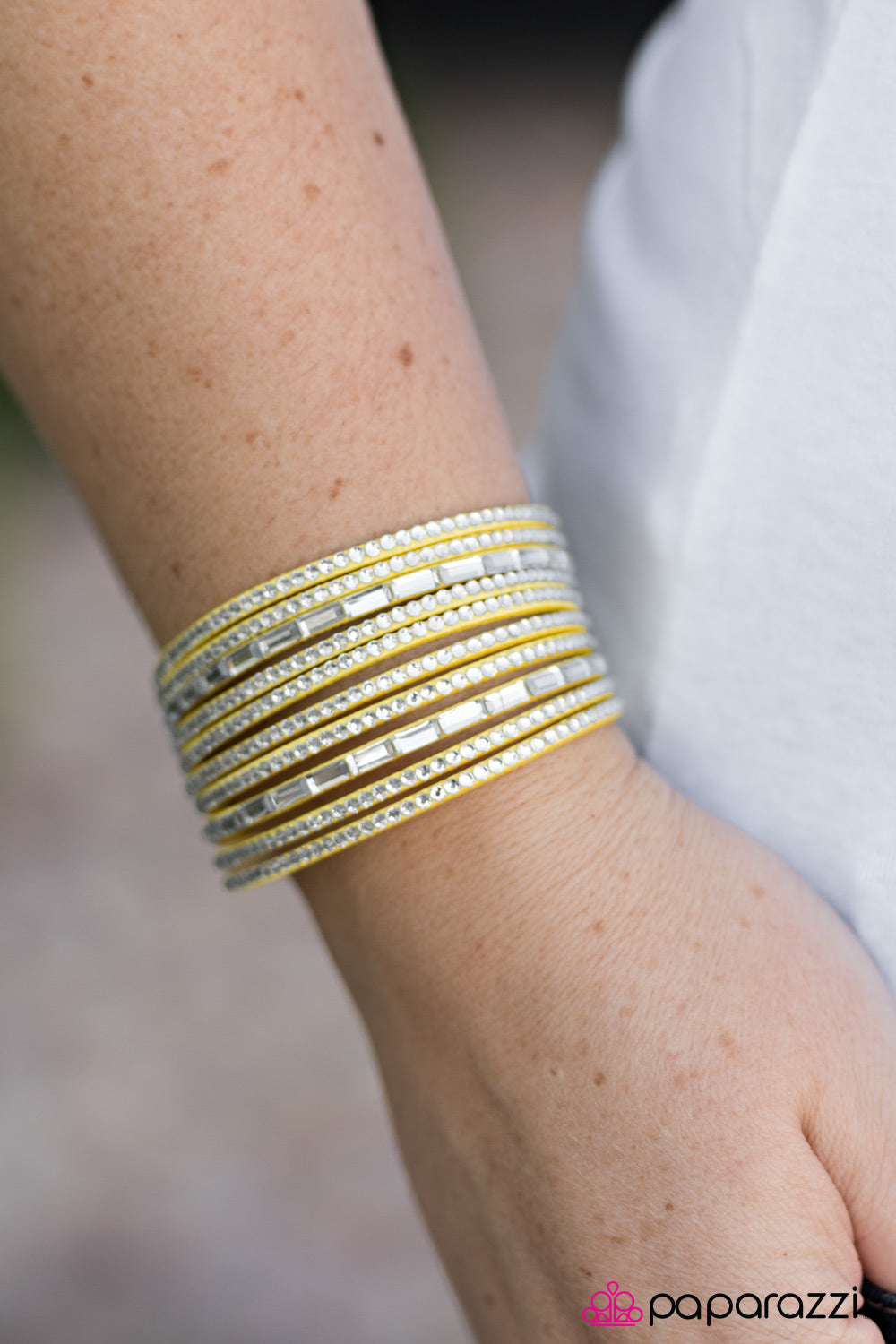 Yellow wrap sale bracelet paparazzi