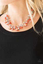 Load image into Gallery viewer, The Upstater - Orange Pearl Necklace- Paparazzi Accessories - Paparazzi Accessories