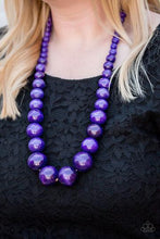 Load image into Gallery viewer, Paparazzi - Effortlessly Everglades - Purple Wood Necklace - Paparazzi Accessories