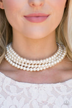 Load image into Gallery viewer, Vintage Romance - White Pearl Choker- Paparazzi