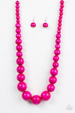 Load image into Gallery viewer, Paparazzi - Effortlessly Everglades - Purple Wood Necklace - Paparazzi Accessories