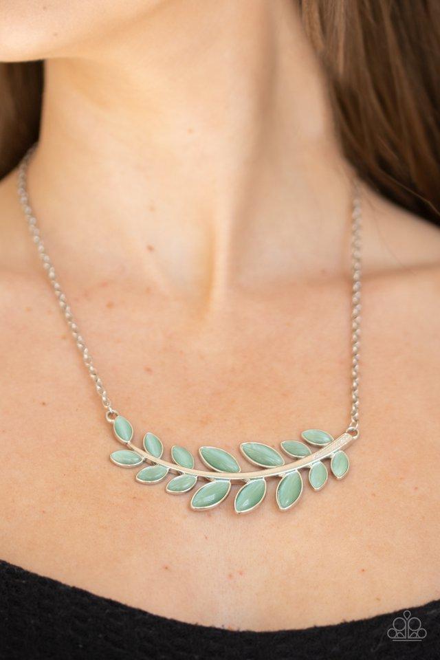 Paparazzi Paparazzi - Frosted Foliage - Blue Necklace Necklaces