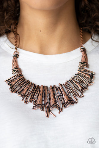 In The MANE Stream - Copper Necklace Paparazzi Accessories - Paparazzi Accessories