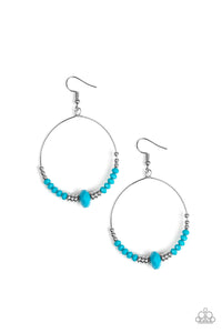 Retro Rural - Blue Earrings - Paparazzi Accessories - Paparazzi Accessories