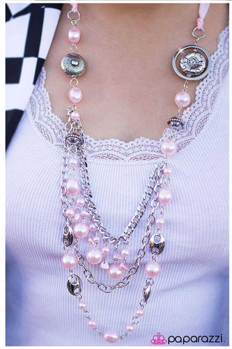 All the Trimmings Pink Pearl Necklace - Paparazzi Accessories - Paparazzi Accessories