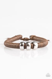 Paparazzi - One For The Trail - Brown Urban Bracelet - Paparazzi Accessories