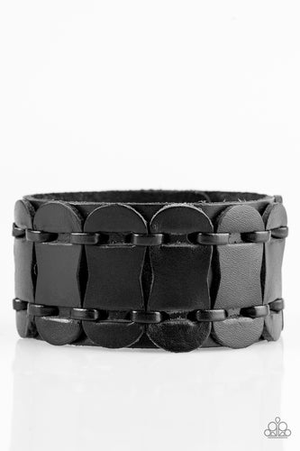 Paparazzi - Traffic Control - Black Urban Bracelet - Paparazzi Accessories