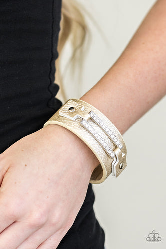 Paparazzi - Street Glam - Gold Urban Bracelet - Paparazzi Accessories