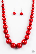 Load image into Gallery viewer, Paparazzi - Effortlessly Everglades - Red Wood Necklace - Paparazzi Accessories