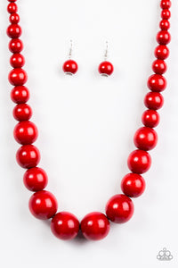 Paparazzi - Effortlessly Everglades - Black Wood Necklace - Paparazzi Accessories