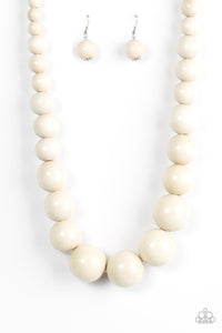Paparazzi - Effortlessly Everglades - Black Wood Necklace - Paparazzi Accessories