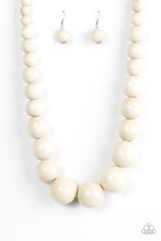 Load image into Gallery viewer, Paparazzi - Effortlessly Everglades - White Wood Necklace - Paparazzi Accessories