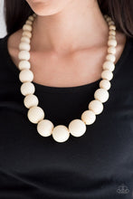 Load image into Gallery viewer, Paparazzi - Effortlessly Everglades - White Wood Necklace - Paparazzi Accessories