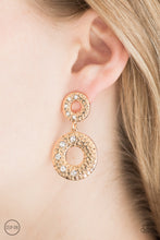 Load image into Gallery viewer, Sophisticated Shimmer - Gold Earrings - Paparazzi Accessories - Paparazzi Accessories