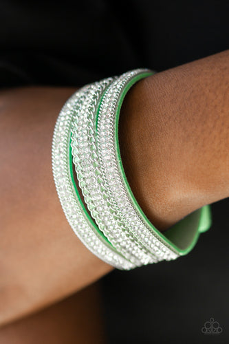 Paparazzi - Dangerously Drama Queen - Green Urban Bracelet - Paparazzi Accessories