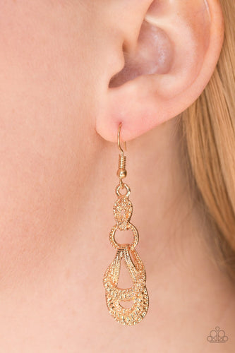 Paparazzi Paparazzi - Romantic Radiance - Gold Earring Jewelry